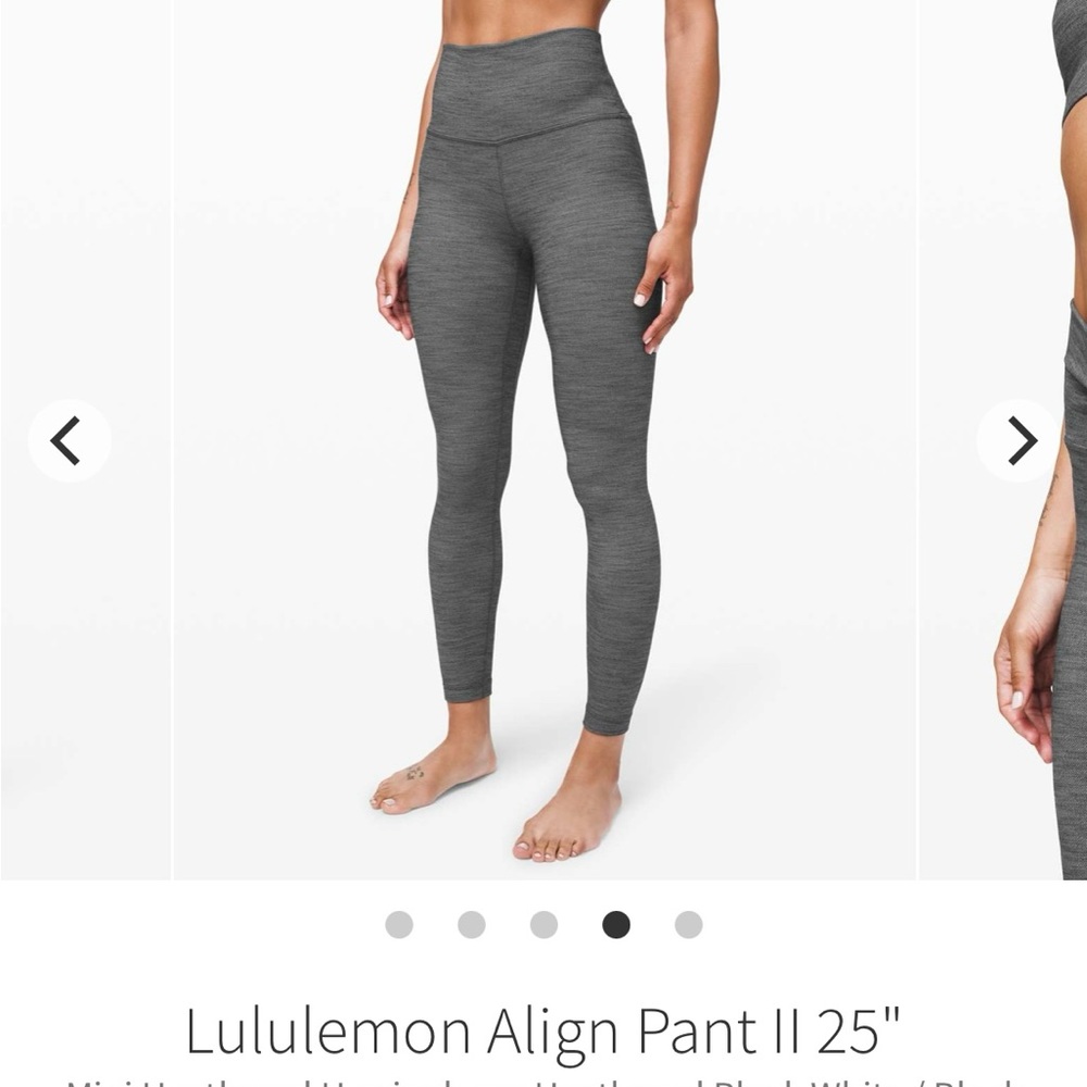Women Lululemon Align 25'' pants, size 4 color gray